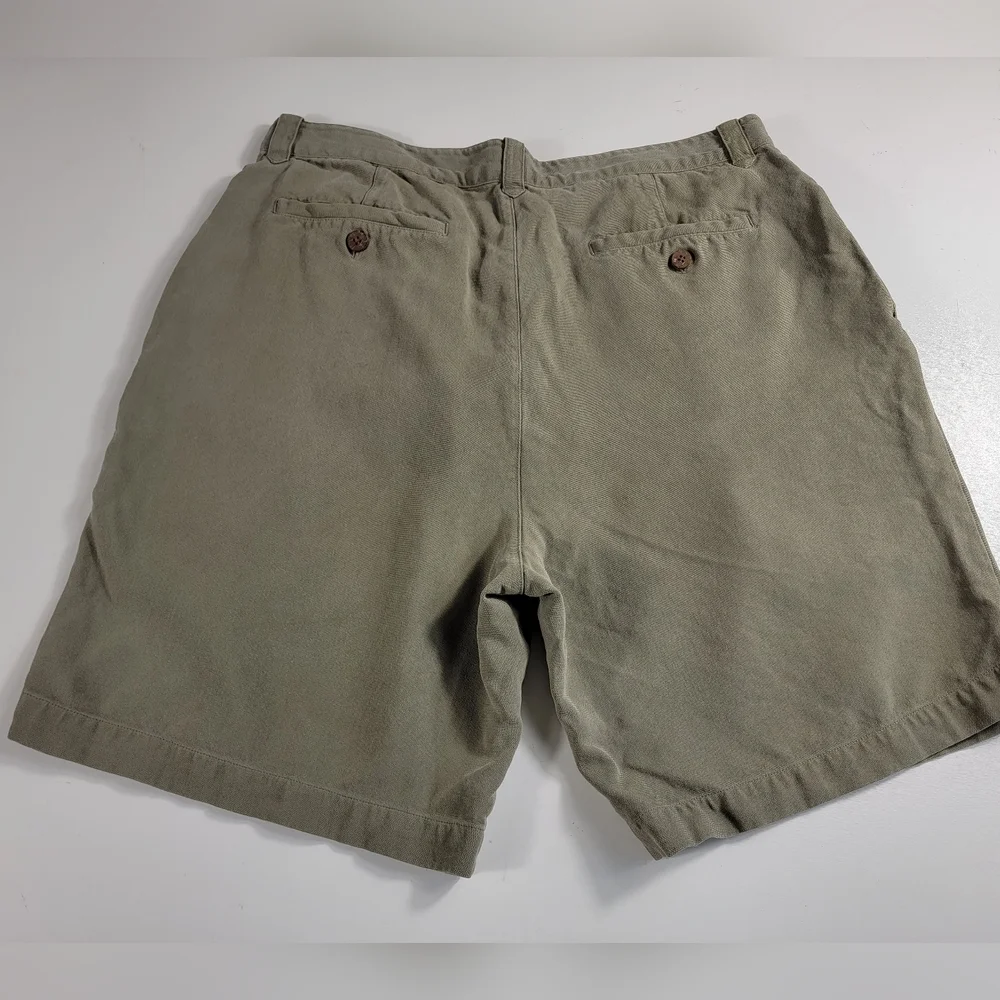 Tommy Bahama Hawaii Aloha Shorts Silk Men's 35 Pleated beige